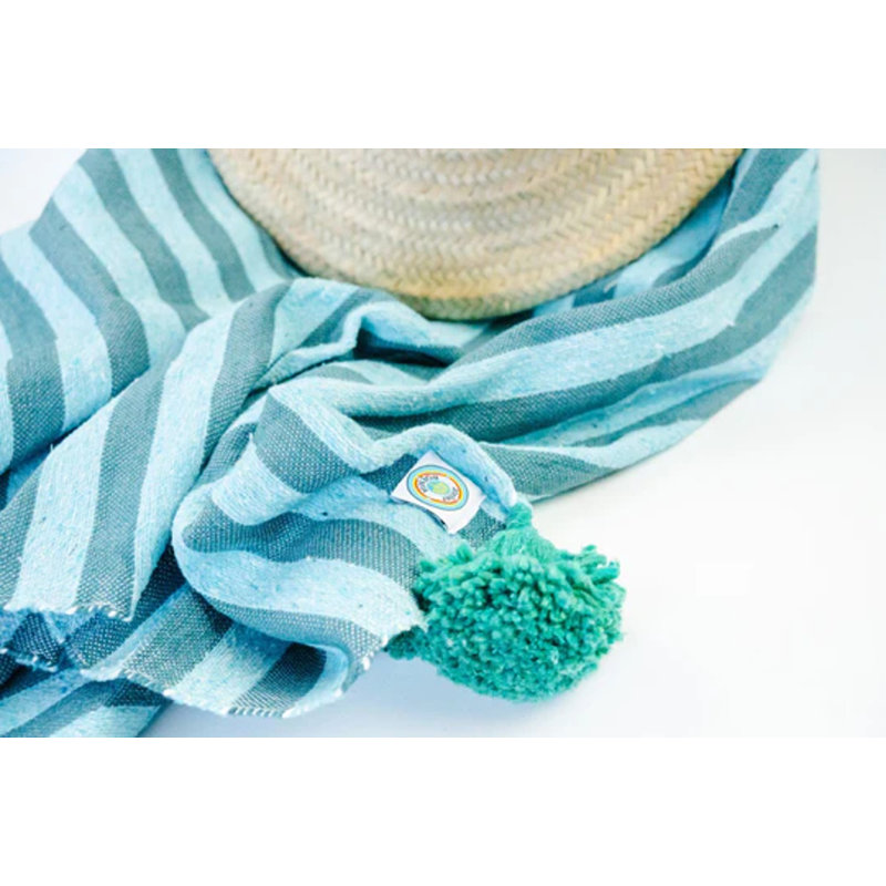 Housse de coussin IRIS THROW, Bleu / bleu sarcelle / vert