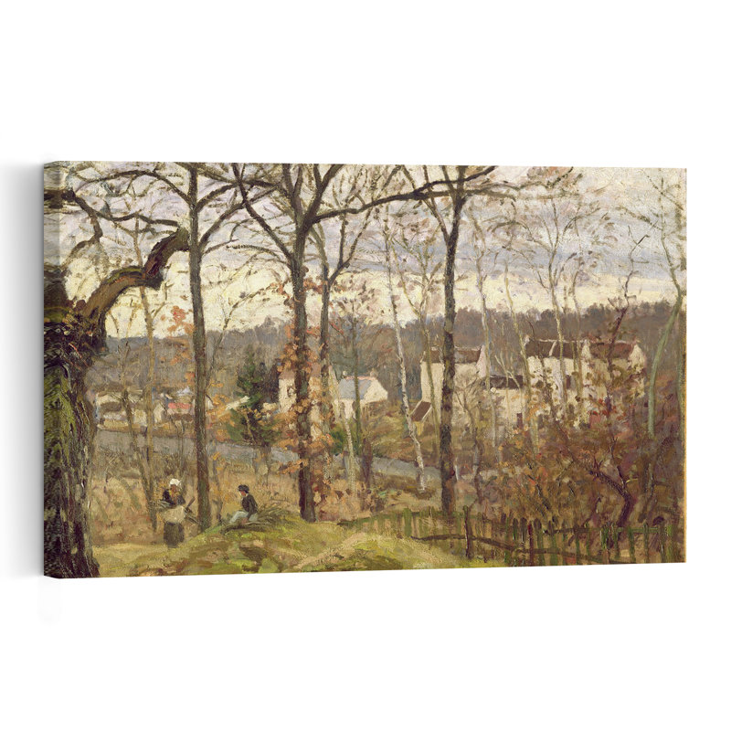 Winter Landscape At Louveciennes, C.1870 Impressionist Contemporary Landscape Tree Wall Art Print, 30.48cm H x 45.72cm W