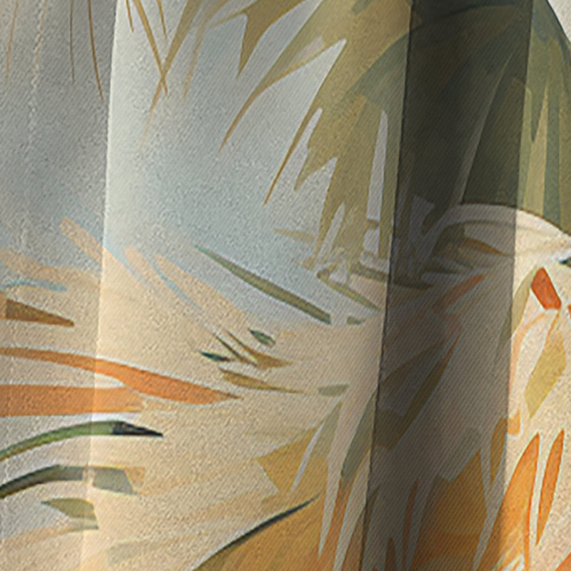 Brogden - Palm Trees Curtain - Blackout Floral Curtain - 1 Panels, 52" W x 63" L