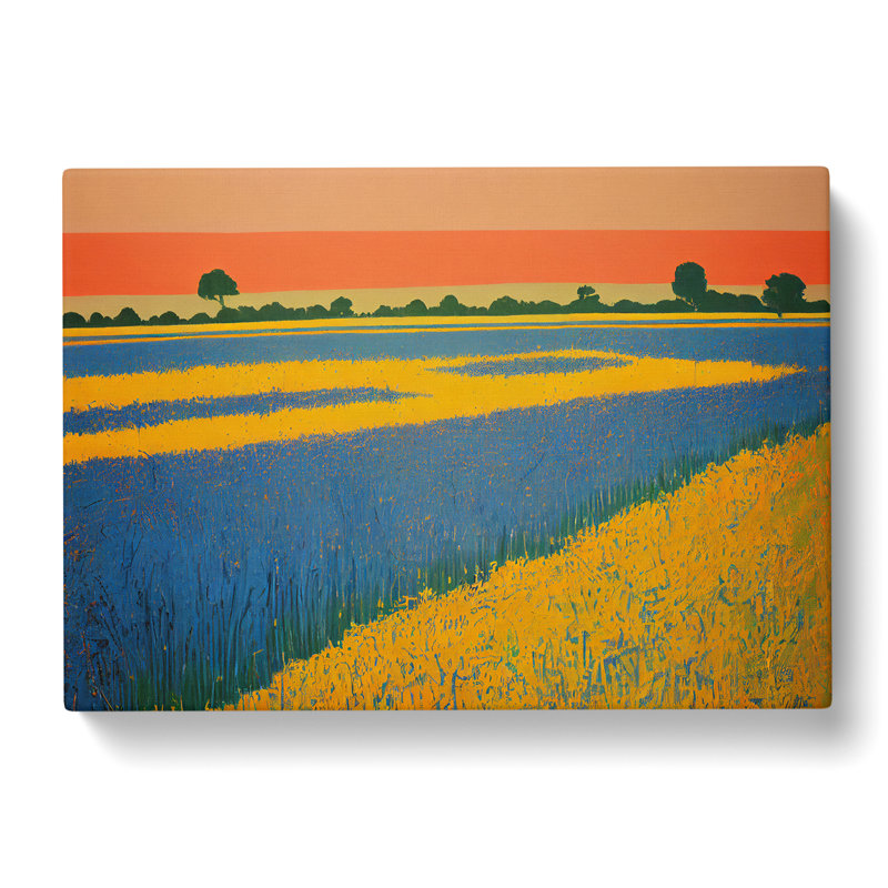Soulful Bluebell Field - Wrapped Canvas Print, 35cm H x 50cm W x 3cm D
