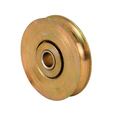 1/4 in. Inside Diameter x 1-1/2 in. Outside Diameter Steel Unfinished Sliding Door Ball Bearing Roller (2 Pack)