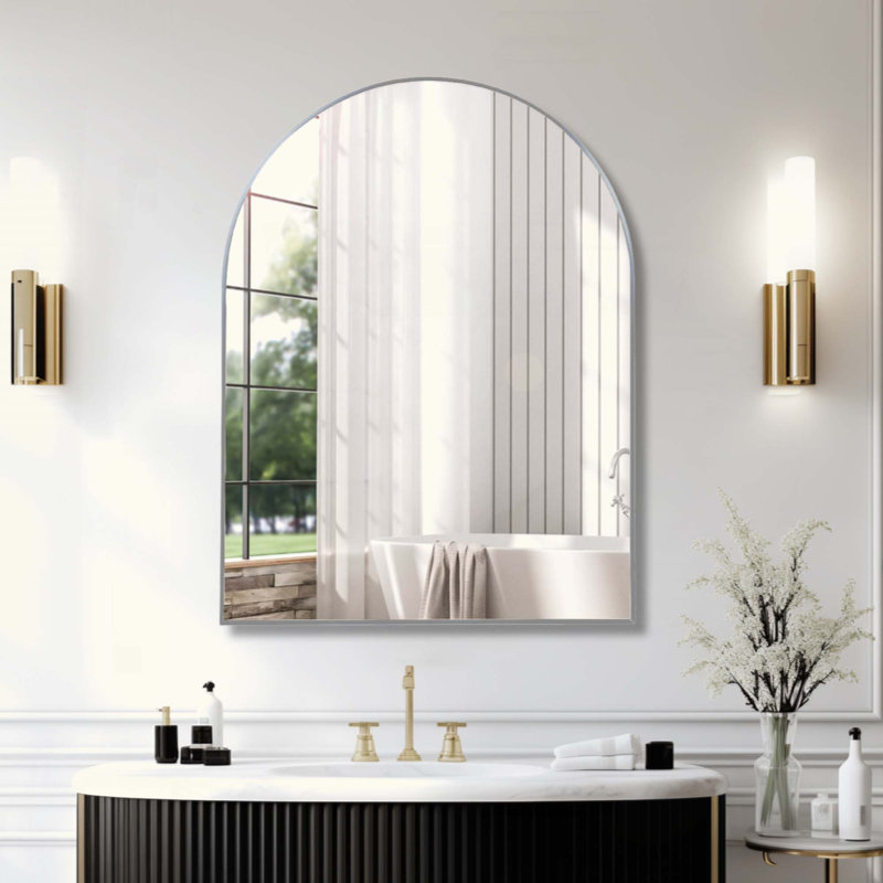 Miroir de salle de bain 30x36, Argent argent, 36 po x 30 po