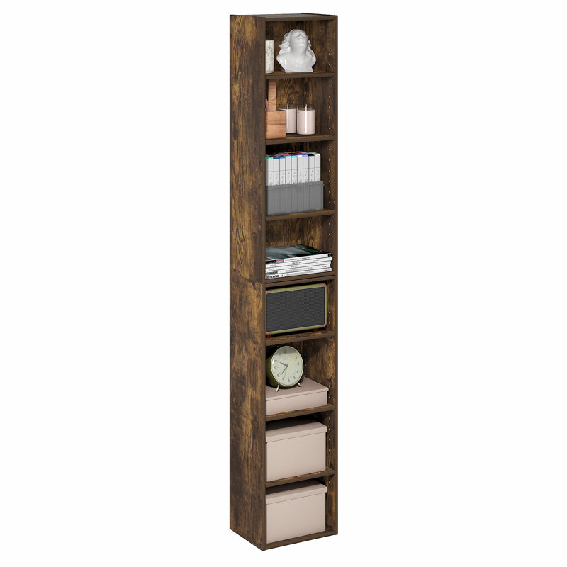 Pasir Open Shelf Bookcase, (8 Shelves) 70.9"H x 11.8"W x 9.3"D, Amber Pine
