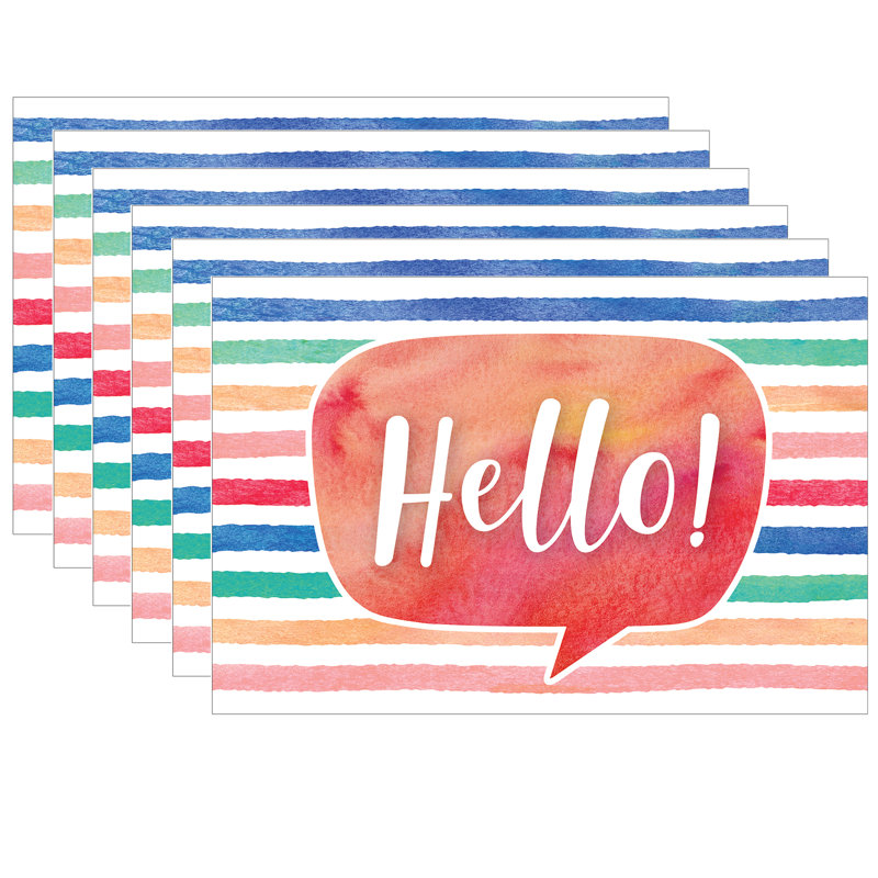 Watercolor Hello Postcards