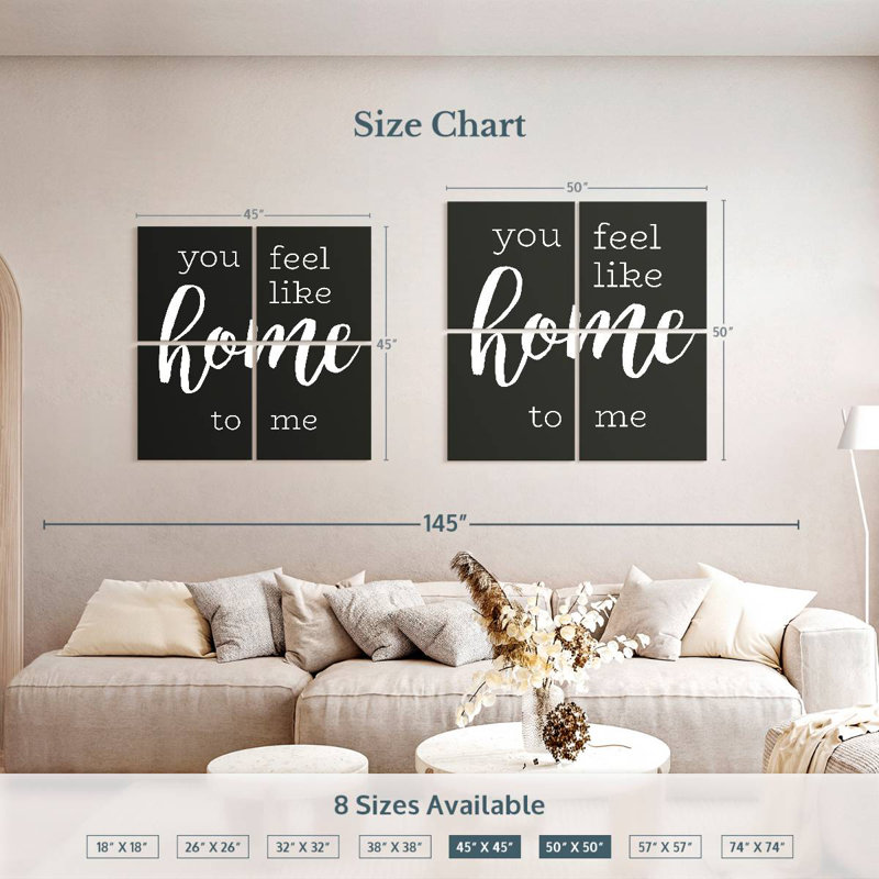 «Love Is Home», typographie, H 45 po x l 45 po