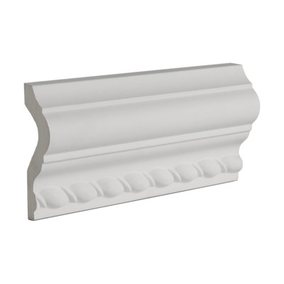 3 in x 1 in x 6 in Long Ribbon Rope Polyurethane Panel Moulding Sample