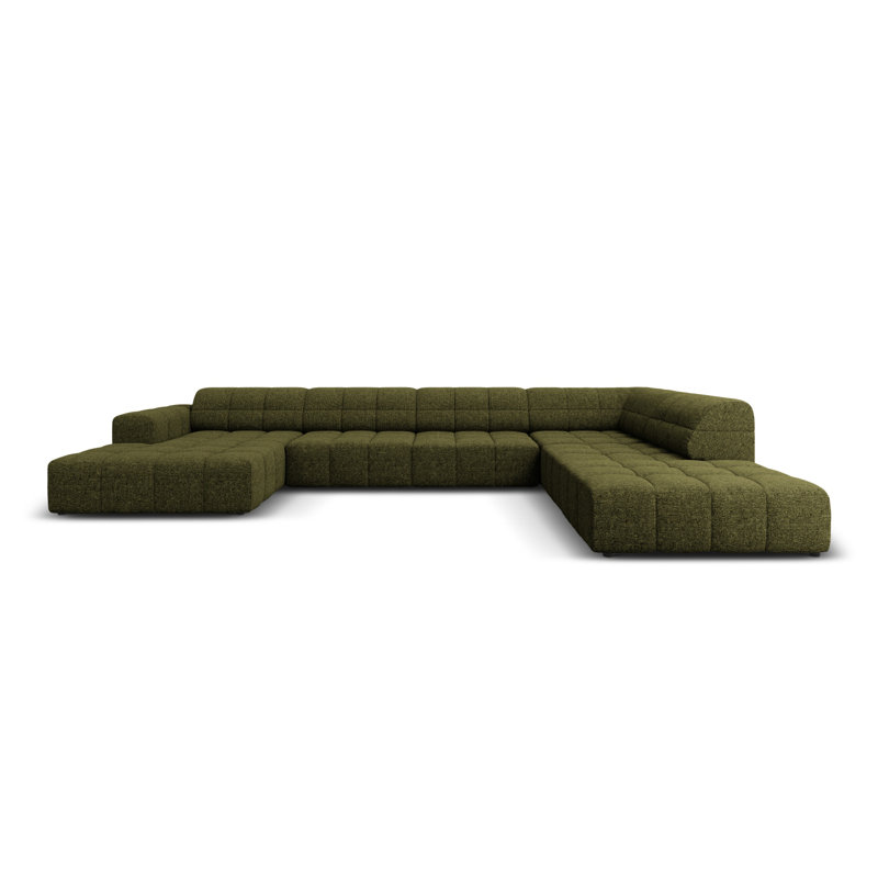 Chicago Modular Corner Sofa, Green, Right Hand Facing