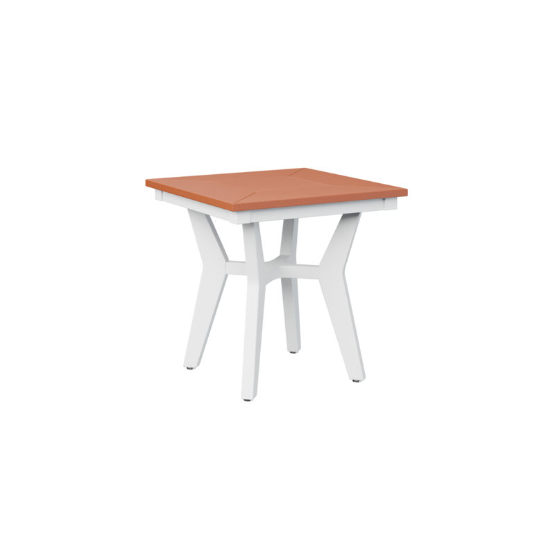 Mayhew Outdoor Square Side Table, Mango Orange