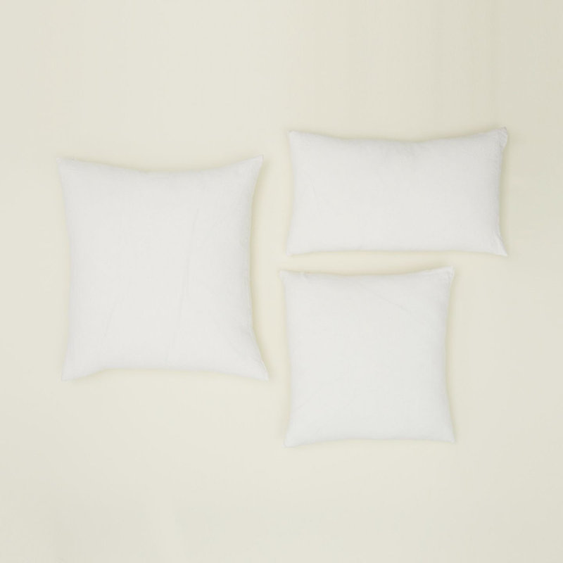 Petal Pink European Linen Throw Pillow with Down Insert