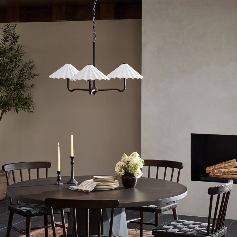 Fiorella 3 - Light Chandelier, Cream Canvas