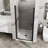 34" W X 72" H Pivot Shower Door, Semi-frameless Shower Doors With 1/4'' (6mm) Clear Sgcc Tempered Glass, Matte Black Finish, Reversible Installation-119785258