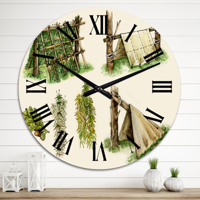 Nature Survival Shelters - Classic wall clock