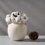 Vase en céramique avec poignées, vase en terre cuite de 5,8 pouces pour décor de maison de campagne Boho, vase décoratif rustique pour le salon, la table et la maison