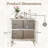 Accent Cabinet, 2-Door Display Storage Cabinet, Sideboard With Adjustable Shelf And Solid Wood Legs-1393433923
