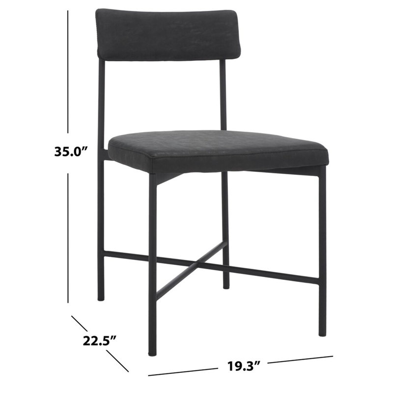 Chaise d'appoint rembourré, Noir