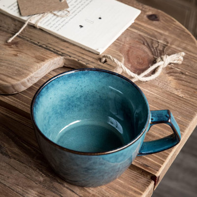700ml coffee cup with handle grain breakfast cup, suitable for milk desserts, oatmeal, microwave heating