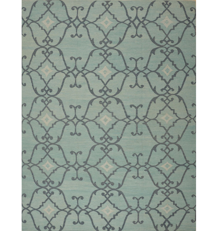 Geometric Area Rug in Green