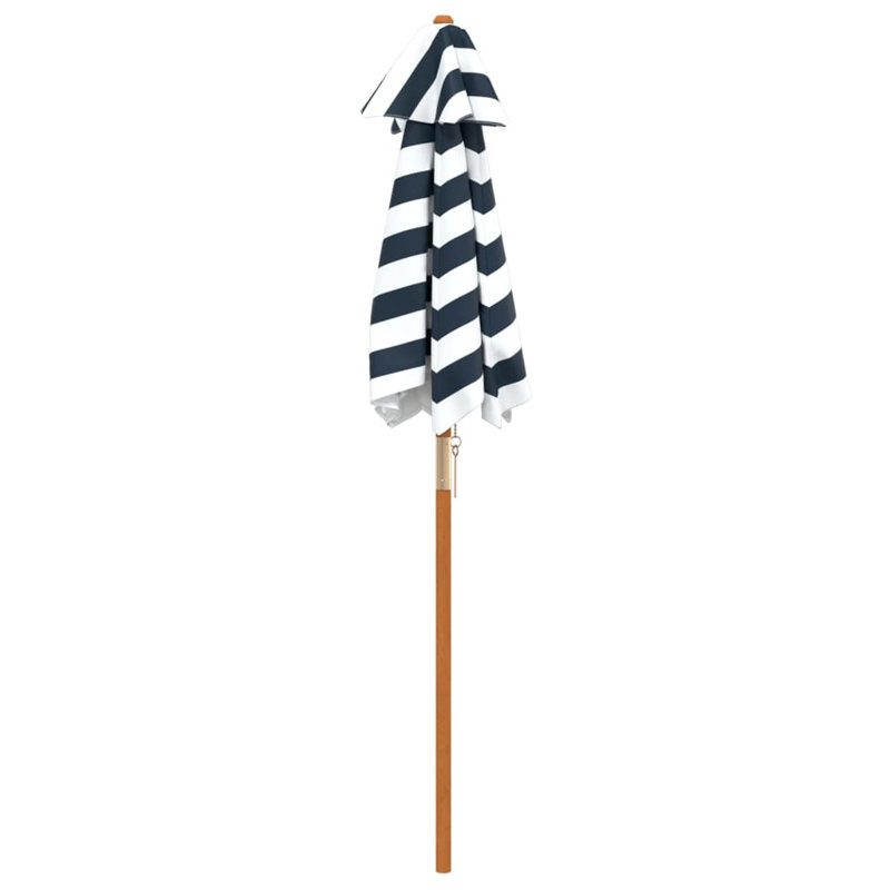 120cm Beach Parasol, Blue/​White