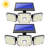 3 - Head LED Solar Powered Dusk to Dawn Outdoor Security Flood Light with Motion Sensor