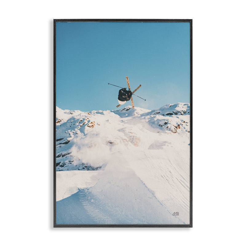  «Snow Day», art giclée par Max Blakesberg Studios, H 18 po x l 12 po, Giclée encadrée noir minuit