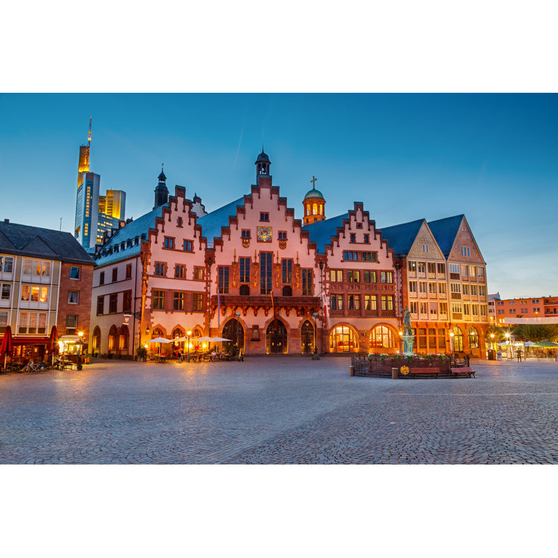 Historic Center Of Frankfurt by Sborisov - Wrapped Canvas Print, 61cm H x 91cm W