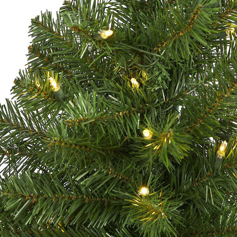 Lighted Artificial Christmas Tree, 4' H