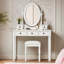Ensemble de coiffeuse avec miroir réglable-111379699