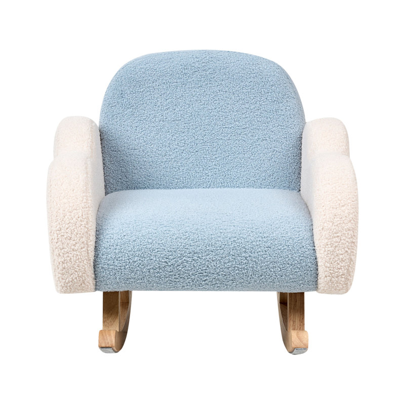 Boucle Kids Rocking Chair SKARE, Blue/White