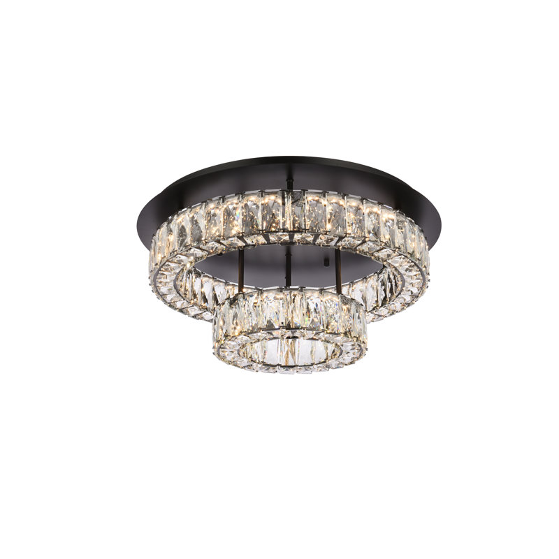 Plafonnier encastré à DEL 17,7 po Bodell, Noir, H 10 po x l 30 po x P 30 po, 36
