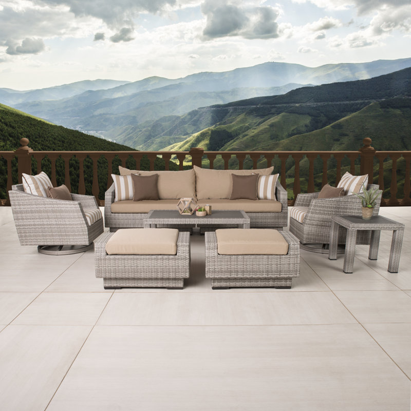 Cannes™ Deluxe 7 Piece Deep Seating Group, Maxim Beige