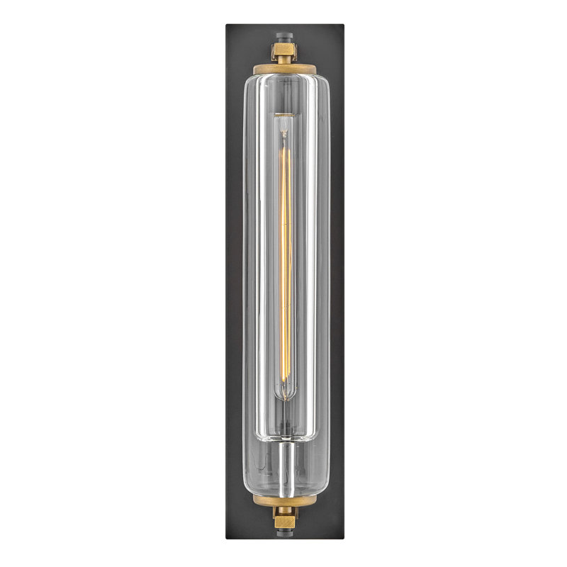 Hinkley Lourde Large Wall Mount Lantern, Black