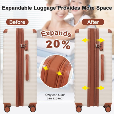 Luggage Sets 5 Piece with Front Opening