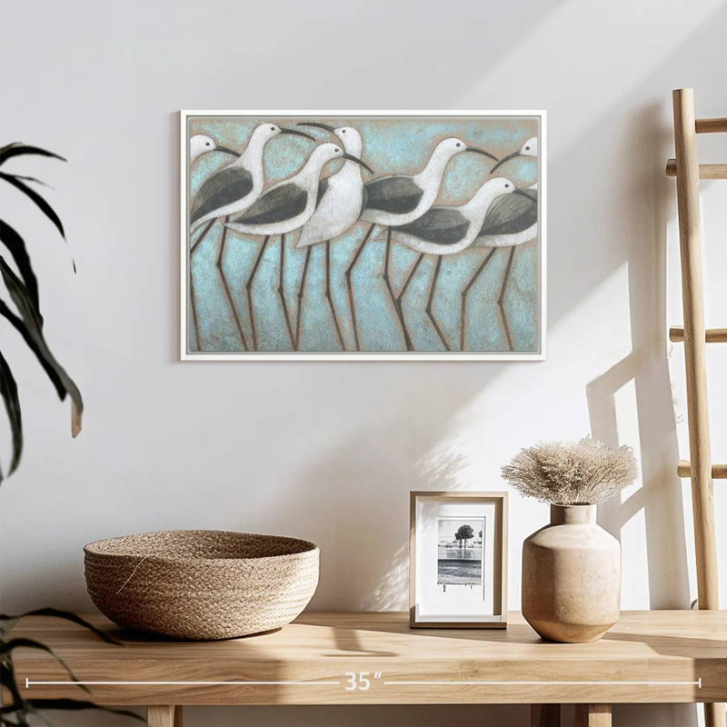 Défilé côtier, Cadre flottant blanc, 19 po x 13 po