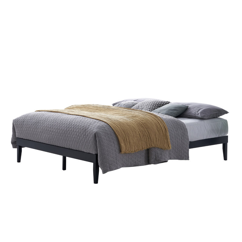 Lit plateforme en bois massif Artee, Grand, Brun