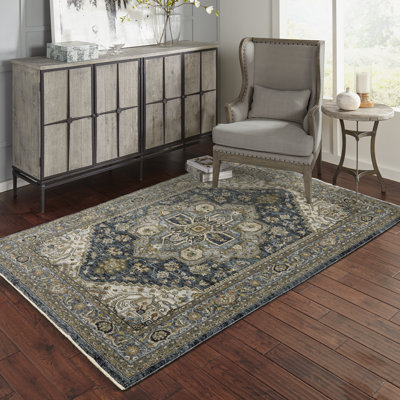 Hovis Blue/Taupe Area Rug
