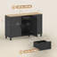 Buffet 47 "avec portes à fermeture douce, buffet moderne, noir