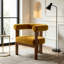 Chaise d'appoint moderne rembourrée avec accoudoirs ronds-1438792058