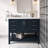 Magnolia 43" Single Bathroom Vanity in Midnight Blue, with 1.5 Pure White Quartz Top, Rectangle Sink-1228860238-1243715902