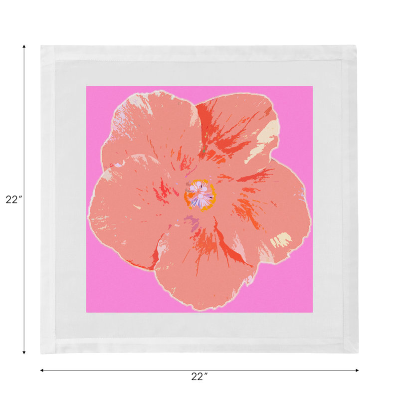 Serviettes de table en satin de coton Hibiscus, Orchidée