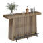 Table de bar avec rangement à 2 niveaux et repose-pieds