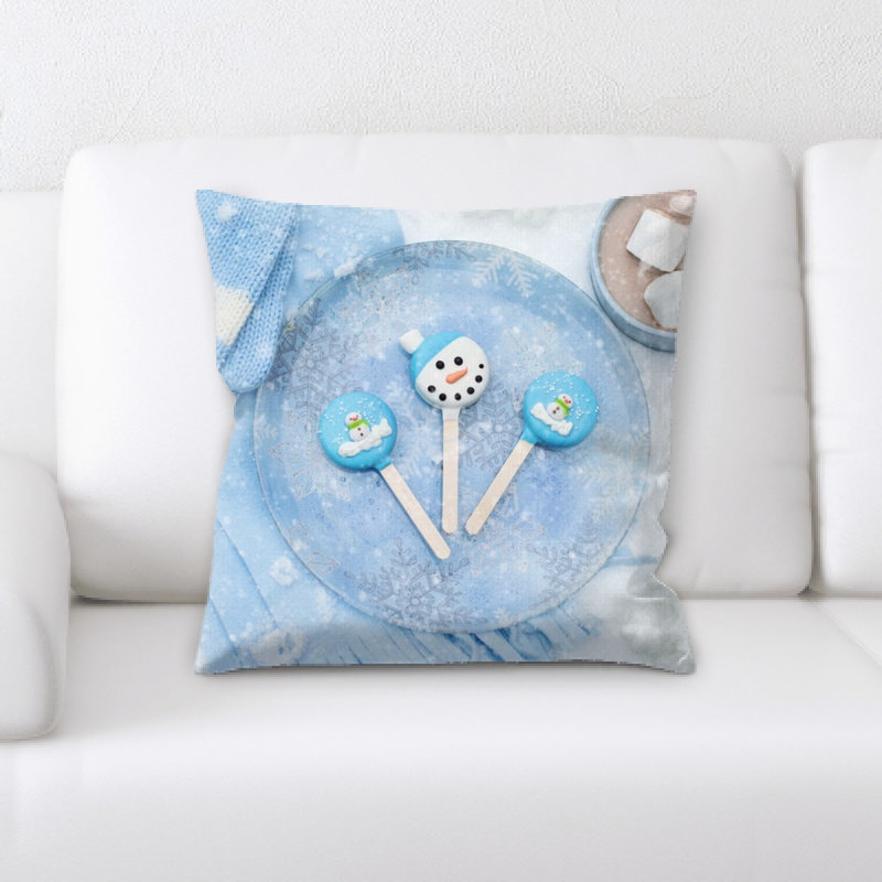 Coussin décoratif en chocolat chaud