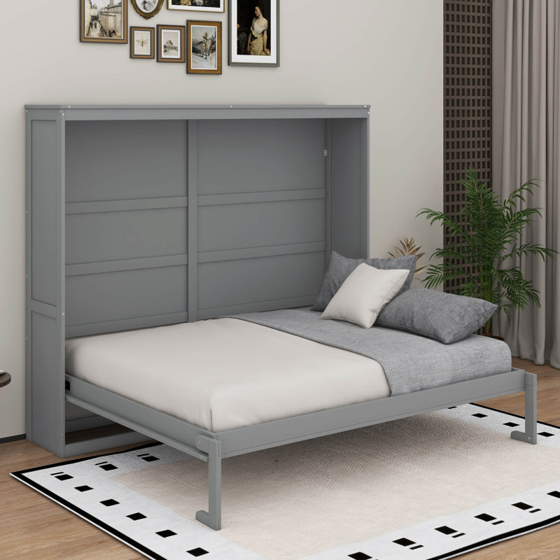 Lit escamotable, Gris, Grand lit