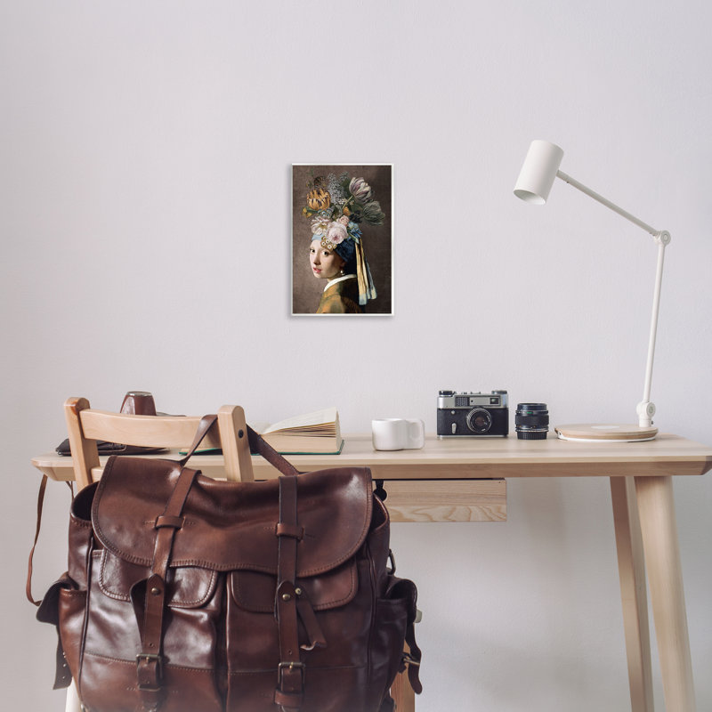 Art mural classique avec fleurs rétro par Reinders, H 15 po x l 10 po
