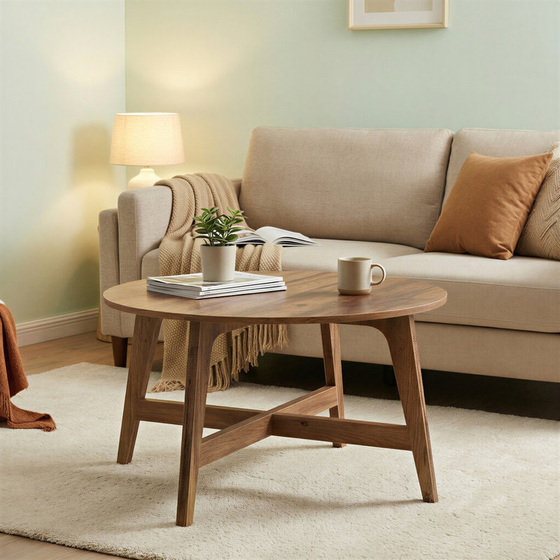 Table basse l 31,5 po pour salon, Brun miel