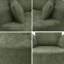 Fauteuil rond à compression de 55 po avec dossier rembourré et assise profonde-985195120