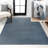 Twyla Classic Solid Low-Pile Machine-Washable Blue Rug-1683059645
