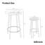 Élégant ensemble de table de bar 3 pièces avec tabourets de bar confortables, idéal pour les petits espaces et une utilisation multi-scénario, avec une fabrication solide et un assemblage facile-1897547940-1897547941