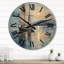 Horloge murale en bois massif Mairany-439821723