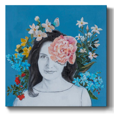 Portraits en fleurs III sur toile