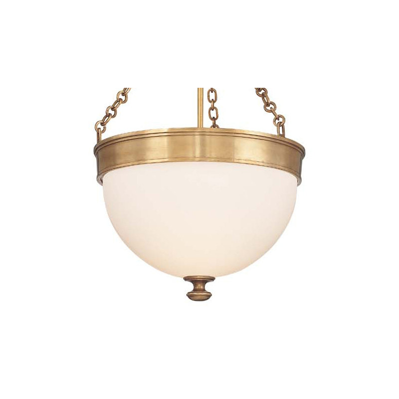 Barrington 3 - Light Pendant, 14", Aged Brass